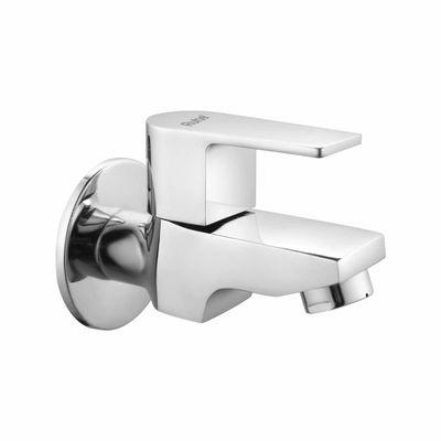 Ruhe Elixir Bib Cock Brass Faucet | Bib Tap for Bathrooms, Washing Areas, Gardens | Faucet with Chrome Finish