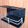 SHREE HANS CREATION Wall Mounted self Adhesive Acrylic Tooth Brush Holder/Stand/Tumbler/Toothpaste for Bathroom Stand Organizer Rack for Home (D3-Black) / (056) view 2