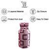 E-Retailer Polyester 3-Layered LPG Gas Cylinder Covers with Zipper Enclosure Pack of 2- (Color-Geometric Purple, Size-26x14 Inches) view 3