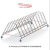 TIARA - Leo 10 Stainless Steel Thali Rack, Dish Rack, Plate Stand, Dish Stand, Lid Holder Utensil Rack for Kitchen - 10 Section Plate Rack view 2