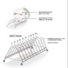 TIARA - Leo 10 Stainless Steel Thali Rack, Dish Rack, Plate Stand, Dish Stand, Lid Holder Utensil Rack for Kitchen - 10 Section Plate Rack view 3