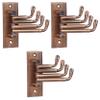 DOCOSS -Pack of 3-Stainless Steel Flexible 4 Pin Bathroom Hooks Cloth Hanger Wall Hook Door Robe Hooks for Hanging Keys,Clothes,Towel Steel Hook (Rose-Gold) view 1