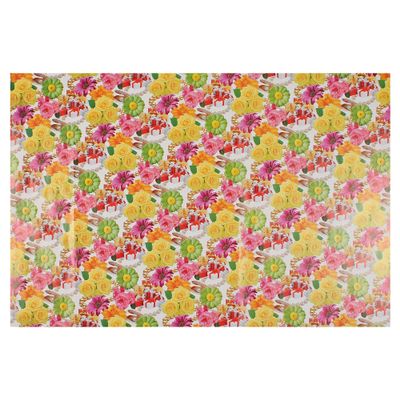 SNOW CRAFTS Gift Wrapping Paper Mix Flowers for Packaging, Birthday Gifts, Diwali Decoration, Kids Project Work (Size-18inch x 27inch) (5 sheets)
