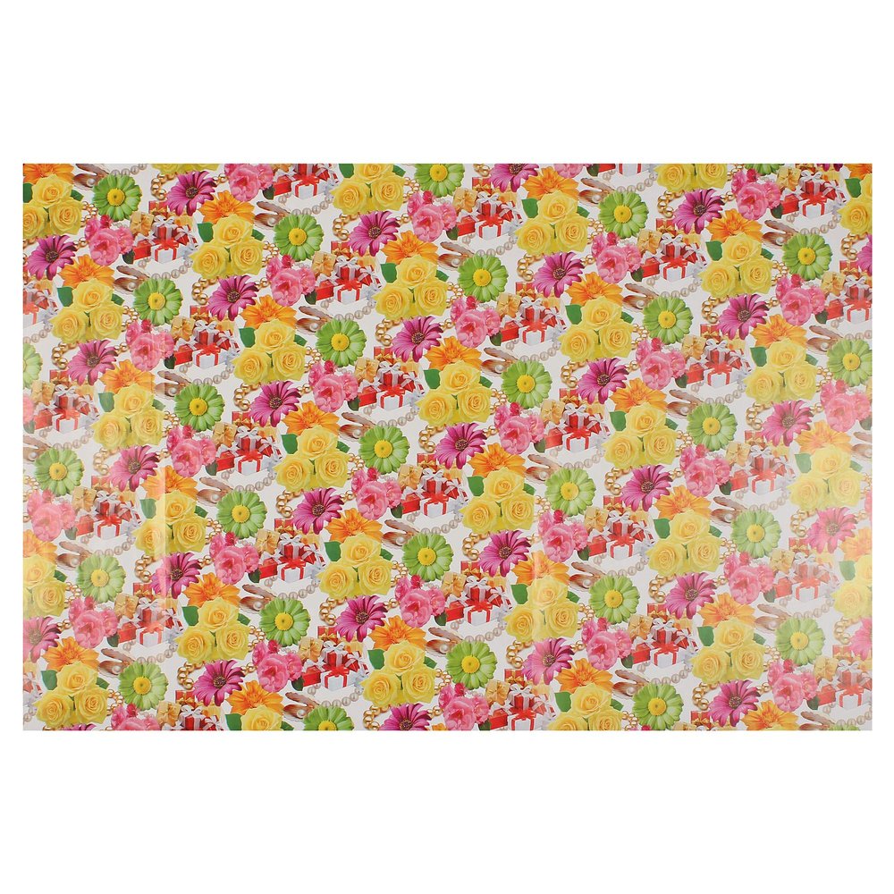 SNOW CRAFTS Gift Wrapping Paper Mix Flowers for Packaging, Birthday Gifts, Diwali Decoration, Kids Project Work (Size-18inch x 27inch) (5 sheets)