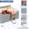 HomeStrap Printed Front Handle Underbed Storage Bag/Organizer/Blanket Cover (Grey, Pack Of 3, Non-Woven) (Shark Tank Product), 44 Centimeters, 30 Centimeters view 4