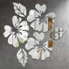 Wall1ders Flower & Leaf (Pack of 6), Mirror Stickers for wall, Acrylic Mirror wall Decor Sticker, wall Mirror Stickers, Acrylic Stickers, Wall Stickers for Hall Room, Bed Room, Kitchen. (Silver1.5mm) view 1
