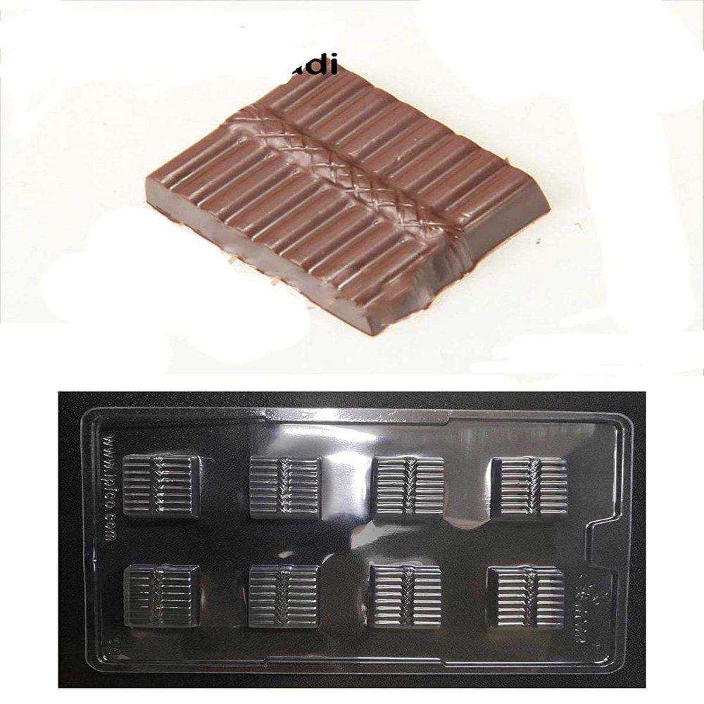 7horse 8 Cavity PVC Chocolate Mould Happy Diwali Small Ladi Bombs Crackers (1pcs Pack)