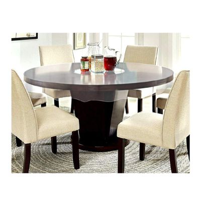 MONKDECOR PVC 0.20mm Transparent 6 Seater Round Dining Table Cover without Lace (72'' Inches, White,Polyvinyl Chloride, Pack of 1)