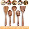 Craftland Handmade Wooden Serving and Cooking Spoon Kitchen Non Stick Utensil Set (5) view 2