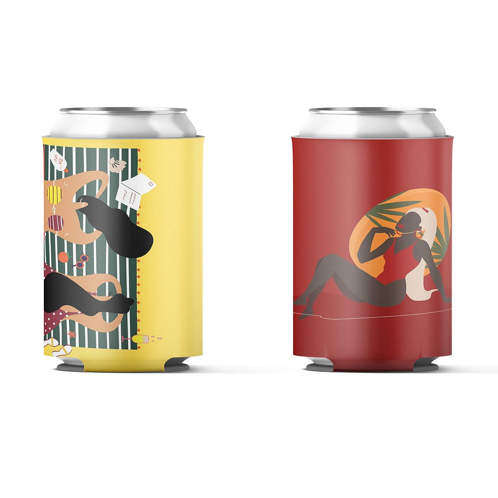 Coozybear 500ml Can Coozy/650ml Bottle Sleeve, Drink Insulator,Can Cooler (Design 23)