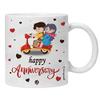 Jhingalala Gift for Anniversary | Happy Anniversary Printed Mug 325ml with Greeting Card | Gift for Couple, Mom, Dad, Parents, Husband, Wife, Mother, Father for Anniversary view 3