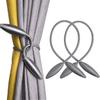 HomeCloud Polyester Blend Curtain Holder Tieback/Alloy Curtain Tieback/Drape Tie Backs, Decorative Unique Design 2 Pcs(Mulitcolor) (Grey)(Foldable;Light Weight) view 2