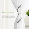 HomeCloud Polyester Blend Curtain Holder Tieback/Alloy Curtain Tieback/Drape Tie Backs, Decorative Unique Design 2 Pcs(Mulitcolor) (Grey)(Foldable;Light Weight) view 3