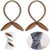 HomeCloud Polyester Blend Curtain Holder Tieback/Alloy Curtain Tieback/Drape Tie Backs, Decorative Unique Design 2 Pcs(Mulitcolor) (Brown)(Foldable;Light Weight) view 3