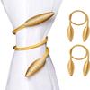 HomeCloud Curtain Holder tieback/Alloy Curtain Tieback/Drape tie Backs, Decorative Unique Design 2 pcs Gold view 1