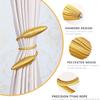 HomeCloud Curtain Holder tieback/Alloy Curtain Tieback/Drape tie Backs, Decorative Unique Design 2 pcs Gold view 2