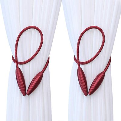 HomeCloud Curtain Holder tieback/Alloy Curtain Tieback/Drape tie Backs, Decorative Unique Design 2 pcs(Maroon)