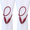 HomeCloud Curtain Holder tieback/Alloy Curtain Tieback/Drape tie Backs, Decorative Unique Design 2 pcs(Maroon) view 1
