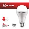 LITESUN Inverter Bulb 9 Watt Rechargeable Emergency LED Bulb for Home and Office view 3