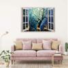 Decor Production PVC Vinyl Self Adhesive 3D Window Wall Stickers (Multicolour, wallwindow_pt9_1, 24x36Inch) view 2