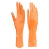 LJL Traders Rubber Cleaning Hand Gloves Orange Colour - 1 Pair (Washable, Waterproof, Reusable, Free Size, Suitable for Washing, Cleaning Kitchen, Gardening) view 1
