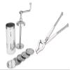 Unlock Chakli Maker/Idiyappam Press/Murukku Machine/Sev Machine with 6 Jali & Quality Unbreakable Stainless Steel Goti Sandsi/Sansi/Pakkad/Pincer/Chimta/Tongs for Kitchen view 1