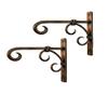 BB DECOR CART Metal Golden Antique Wall Bracket for Bird Feeders & Houses Planters Lanterns Wind Chimes Hanging Baskets Ornaments String Lights, Set of 2 view 1
