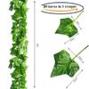 Vimiforyou Artificial Plant Ivy Silk Garland Leaf Creeper(Pack Of 6 Creepers)For Home Decoration,Wall Hanging,Special Occasion Decoration,Party Decoration,Office Decoration(7.5 Feet Each),Green view 3