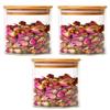 PURAM Glass Kitchen Storage Jar, Wooden Lid, For Spice,Jam,Honey,Grocery,Pickle,Dry Fruit(pack of 3 piece) (220 ml) view 1