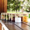 PURAM Glass Kitchen Storage Jar, Wooden Lid, For Spice,Jam,Honey,Grocery,Pickle,Dry Fruit(pack of 3 piece) (220 ml) view 3