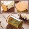 PURAM Glass Kitchen Storage Jar, Wooden Lid, For Spice,Jam,Honey,Grocery,Pickle,Dry Fruit(pack of 3 piece) (220 ml) view 4