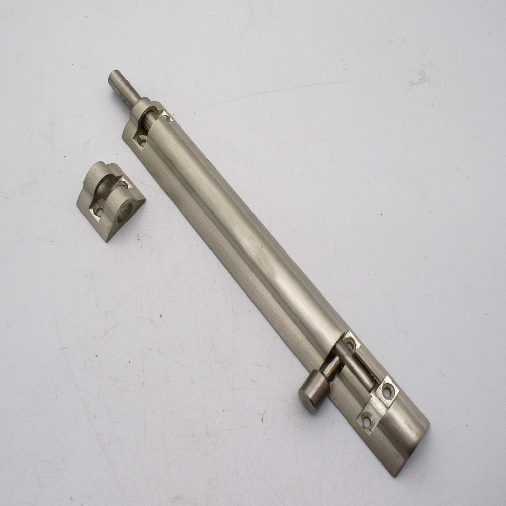 RAB Tower Bolt Aluminum Body SS Rod Slide Bolt/Lock for Door (Code:- ALU Flower, Size:- 8",1 PCS)