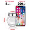 Brezzycloud Spices,Honey,Masala Storage Glass Jar 200Ml,2Pcs Kitchen Dried Fruit Storage Jars,Honey Jar And Container,Visible Glass Jar With Air Tight Stainless Steel Lid (Set Of 2),Transparent view 4