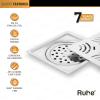 Ruhe Exclusive Emerald Floor Drainer/Jali | 304-Grade Stainless Steel Floor Drain- Emerald Exclusive Square Flat Cut (6x6 inches) with Cockroach Trap/Jali view 4