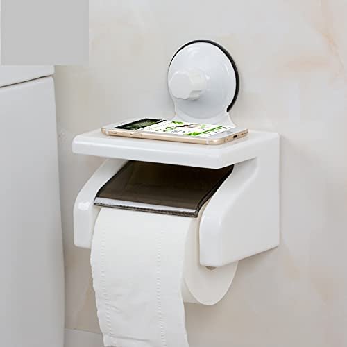 WENGTY Wall Mounted Tissue/Toilet Paper Holder kitchen bathroom self adhesive dining table napkins hand towels towel hanger for wash basin ring cabinet wash wall mounter suction cup rack stand toilet paper roll double suction cup without no drill(20