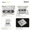 Ruhe Ruby Exclusive Square Flat Cut Floor Drain | 304-Grade Stainless Steel Drain Jali | 6 x 6 inches | Floor Drainer with Cockroach Trap/Jali view 4