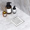 Ruhe Exclusive Pearl Floor Drainer | 304-Grade Stainless Steel Floor Drain- Pearl Exclusive Square Flat Cut (6x6 inches) with Cockroach Trap/Jali view 1