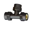 Novus Composite Multilayer Pipe Reducing Tee Ideal for hot water application pipe fittings, Size-1" x 3/4" x 1/2" inch view 2