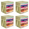 PrettyKrafts XL Saree Cover, Clothes Storage Bag, Storage Organizer Bag, Zip Closure and Transparent Front, Clothes Storage Bag, Wardrobe Organizer, Size (15 X 12 X 15 In), Pack of 4,Ivory Dots view 1