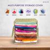 PrettyKrafts XL Saree Cover, Clothes Storage Bag, Storage Organizer Bag, Zip Closure and Transparent Front, Clothes Storage Bag, Wardrobe Organizer, Size (15 X 12 X 15 In), Pack of 4,Ivory Dots view 2