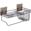 Mobhada Multipurpose Kitchen Bathroom Corner Shelf Wall Mount Storage Rack Bathroom Rack Soap Holder Storage Box Shower Rack Shelf, Bathroom Racks and Shelves, Bathroom Stands and Racks (Black) view 4