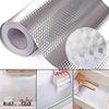GOLKIPAR Kitchen Backsplash Wallpaper, Stickers Self Adhesive Kitchen Aluminum Foil Stickers Oil Proof Waterproof (3 m) view 2