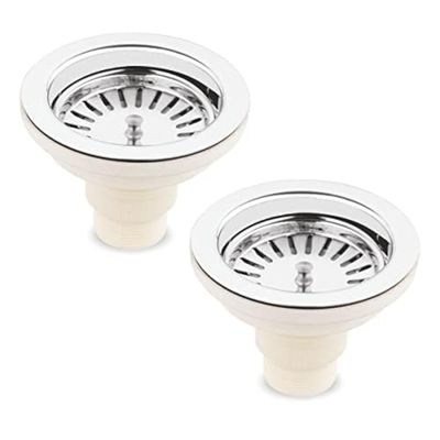 Ruhe PVC Sink Coupling | Stainless Steel Kitchen Sink PVC Coupling/Drain Outlet/PVC Connector | Chrome Finish