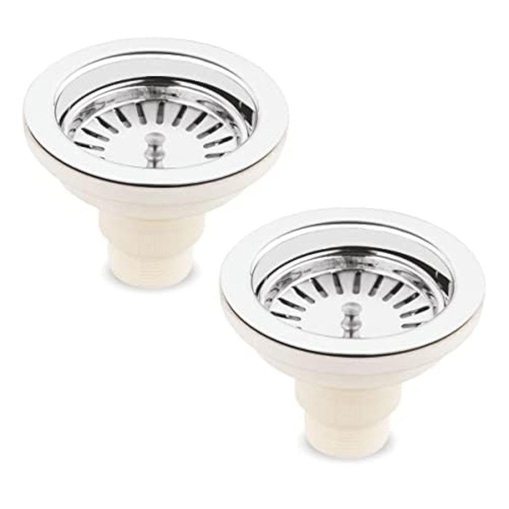 Ruhe PVC Sink Coupling | Stainless Steel Kitchen Sink PVC Coupling/Drain Outlet/PVC Connector | Chrome Finish