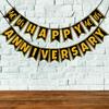 Wobbox 40th Anniversary Photo Booth Party Props DIY Kit with 40th Anniversary Bunting Banner, Golden Gliter & Black, Anniversary Party Decoration view 4