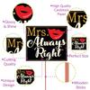 Wobbox 30th Anniversary Photo Booth Party Props DIY Kit, Golden Gliter & Black, Anniversary Party Decoration view 4