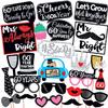 Wobbox 60th Anniversary Photo Booth Party Props DIY Kit, Red Gliter & Black, Anniversary Party Decoration view 1