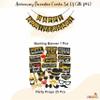 Wobbox Anniversary Photo Booth Party Props DIY Kit with Happy Anniversary Bunting Banner, Golden Gliter & Black, Anniversary Party Decoration All Dates view 2