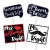 Wobbox 1st Anniversary Photo Booth Party Props DIY Kit, Red Gliter & Black, Anniversary Party Decoration view 2