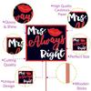 Wobbox 1st Anniversary Photo Booth Party Props DIY Kit, Red Gliter & Black, Anniversary Party Decoration view 4